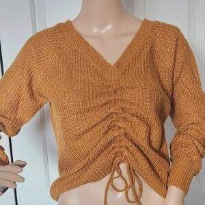 Women's Full Circle Trends Mustard Sweater Size Medium
